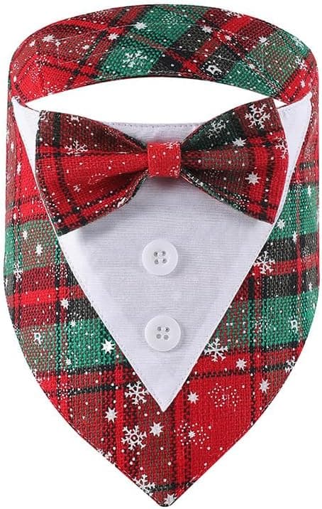 Detalle de BT Bear Pet Tuxedo Collar Bandana with Bow Tie (Wedding Outfit) – XS for Small Dogs & Cats
