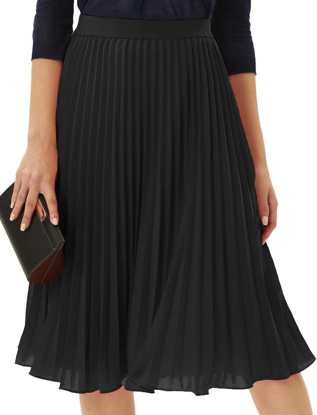 Imagen de GRACE KARIN Pleated Chiffon Midi Skirt 1️⃣0️⃣0% Comfort en OfertitasTOP