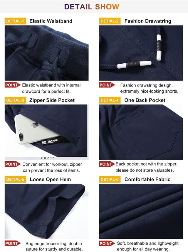 Detalle 2 de Boyzn Kurze Sporthose Herren 2er-Pack