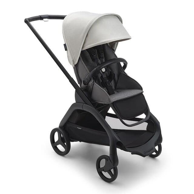 Detalle de Bugaboo Silla de paseo Dragonfly base negro/gris melange con capota blanco niebla 🚼