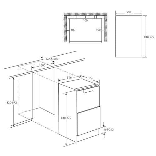 Thumbnail 2 de Candy CM4SE68W Frigorífico integrable 60 cm, 111 L 🚪