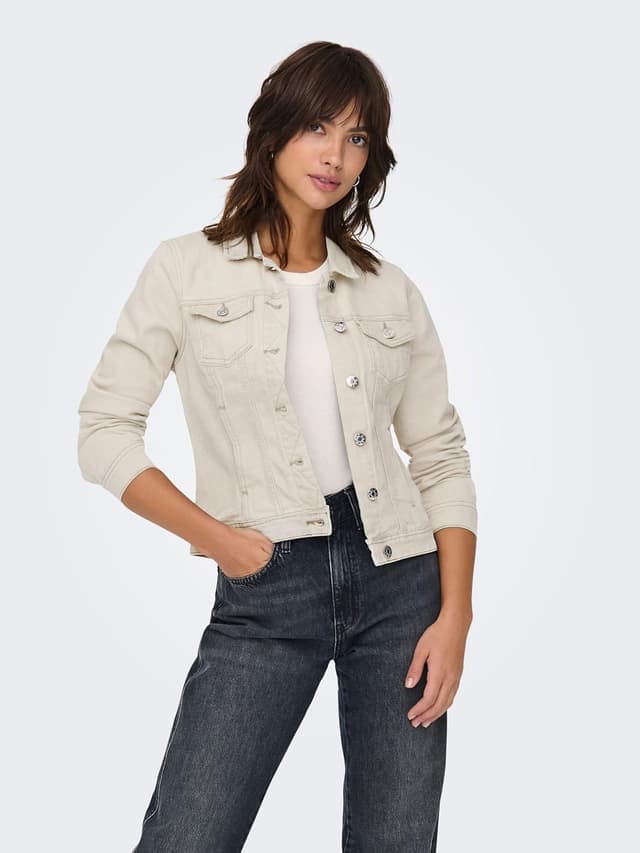 Detalle de ONLY Female Jeansjacke ONLWONDER Jeansjacke (Langarm) für einen lässigen Denim-Look