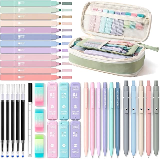 Detalle de Four Candies 39‑teiliges Schulset mit Mäppchen 🖊