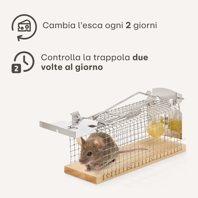 Thumbnail 6 de Praknu Trappola per topi viva 4 pezzi 🐭