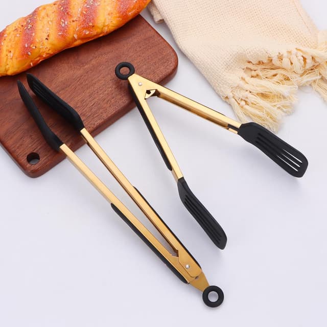 Thumbnail 4 de Mafier 2-Piece Kitchen Spatula Tongs 9" & 12" with BPA-Free Silicone Tips