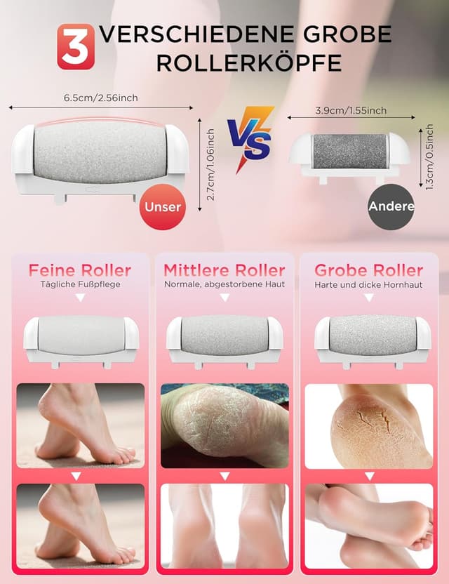 Detalle de Elektrischer Hornhautentferner 90 Min 🦶