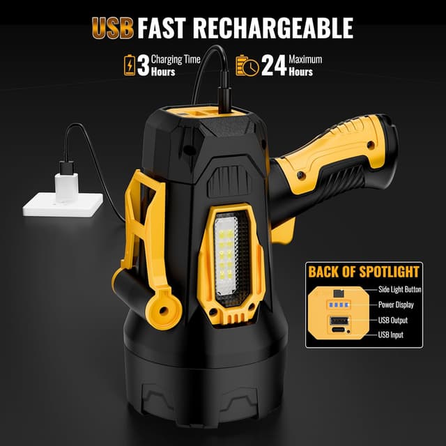 Thumbnail 2 de Rechargeable Spotlight 10000mAh handheld spotlight