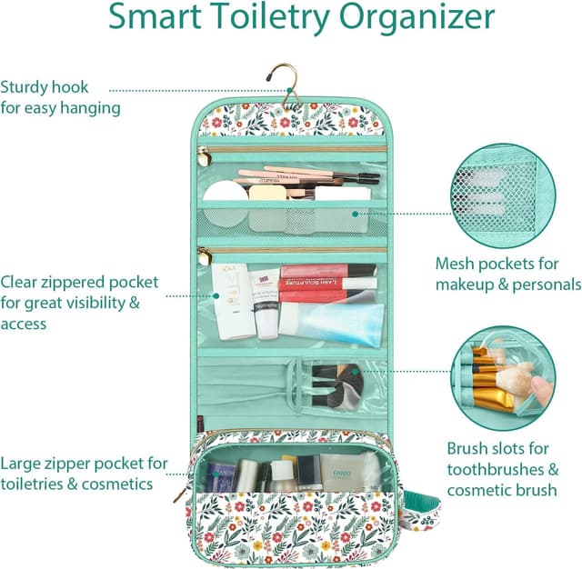 Detalle 2 de FINPAC Portable Toiletry Travel Wash Bag 28cm