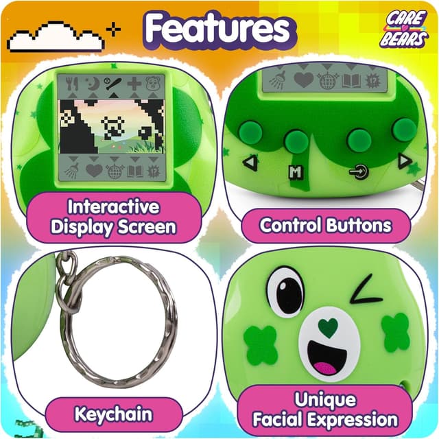 Detalle de Care Bears Digital Pet – Good Luck Bear Cyber Pet (handheld interactive virtual pet)