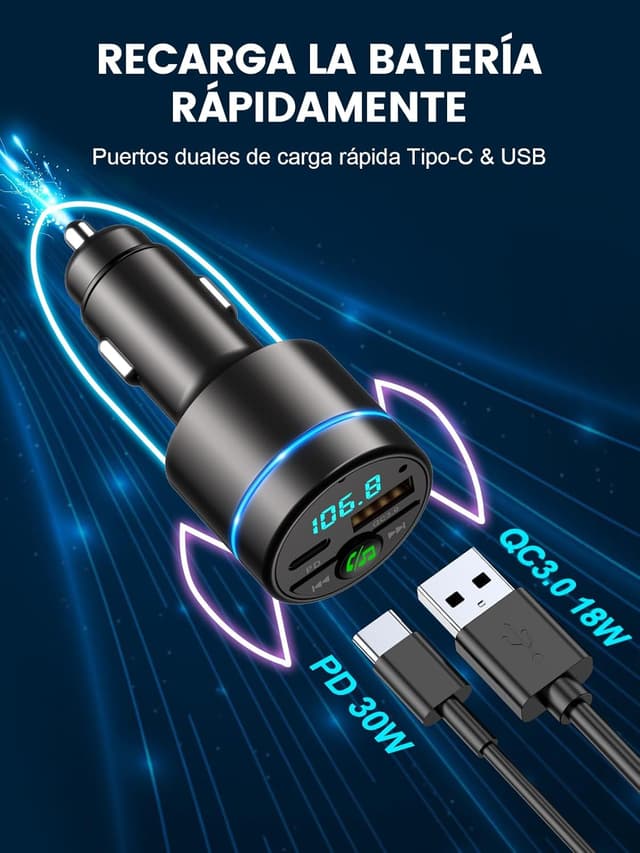 Thumbnail 1 de Mohard Transmisor FM Bluetooth 5.3 🔊