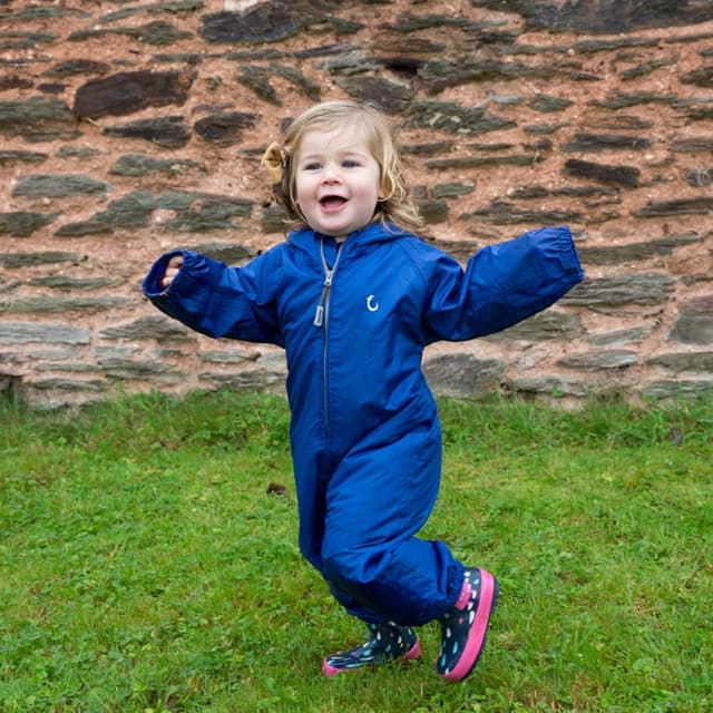 Detalle de HIPPYCHICK Waterproof Packasuit Nebulas Blue – 100% waterproof toddler all-in-one rain suit