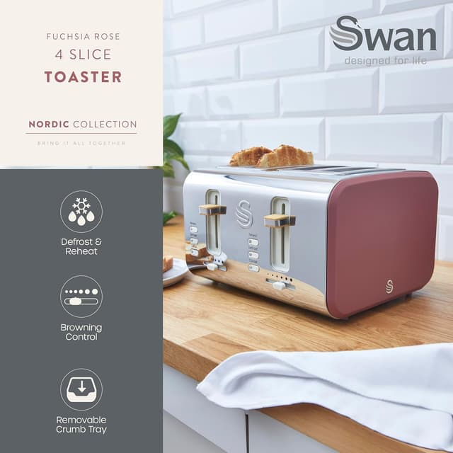 Detalle 2 de Swan ST14620FUS Nordic 4 Slice Toaster