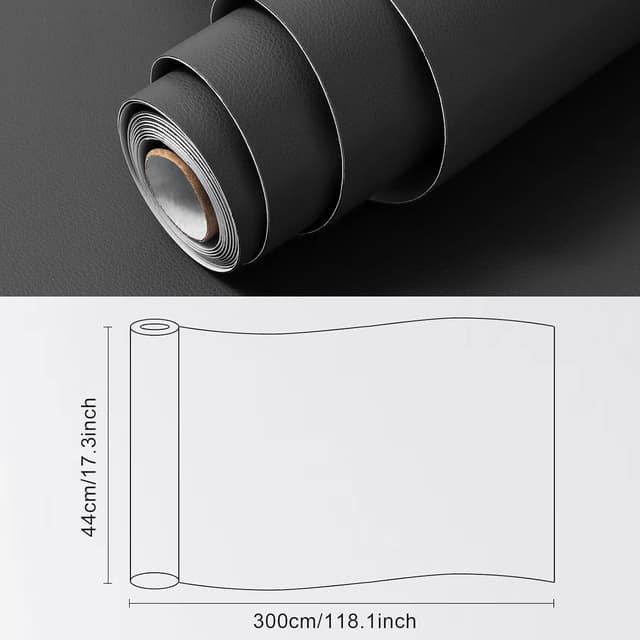 Detalle 2 de Hode cuero adhesivo 44x300 cm parche gris