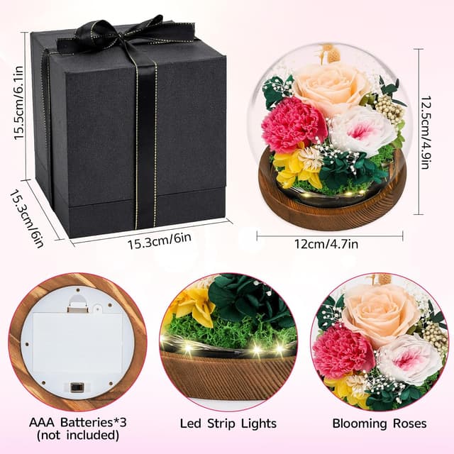 Thumbnail 1 de CSYY Ewige Rose Glas Infinity