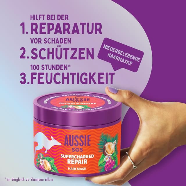 Thumbnail 1 de Aussie SOS Supercharged Repair Haarmaske 500ml