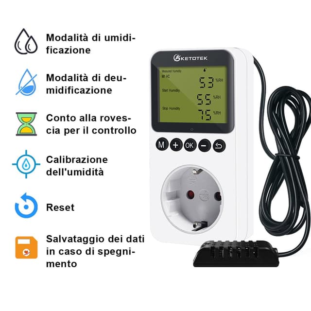 Thumbnail 1 de KETOTEK KT3300 igrostato 220V 💧