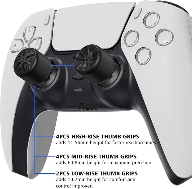 Detalle de Ergonomic analog joystick caps 3 heights