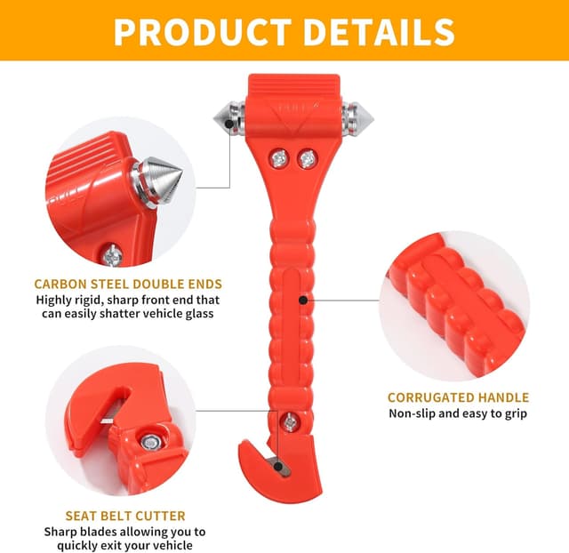 Thumbnail 2 de Nuangoo Martillo rompe cristales 2 piezas 🚨