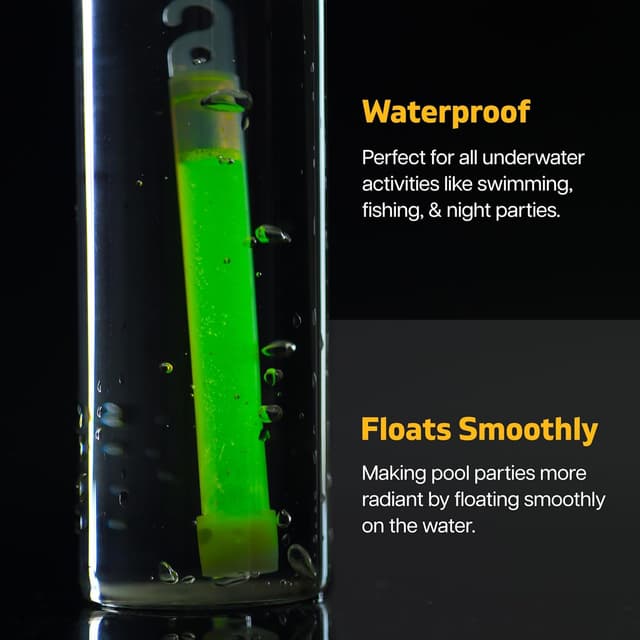 Detalle de Besto 6-inch Glow Sticks (32 Pack) – Ultra Bright Neon UV Glow Sticks for Parties, Festivals & Camping