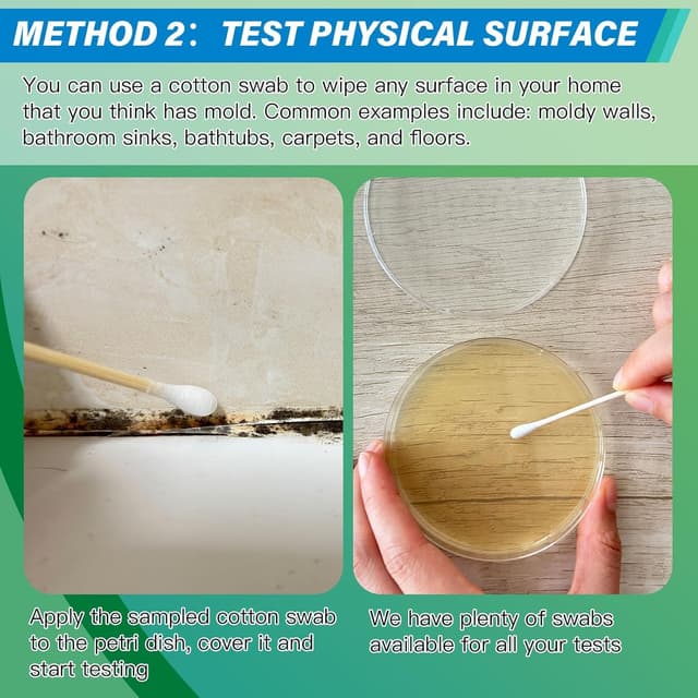 Detalle de KAYENQO Mold Test Kit for Home — 12 Simple Detection Tests DIY Mold Detector