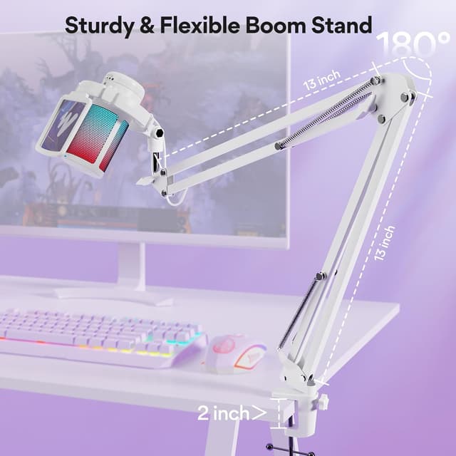 Thumbnail 6 de MAONO DGM20S Gaming-USB-Mikrofon mit RGB, Noise-Reduction und Stummschaltung