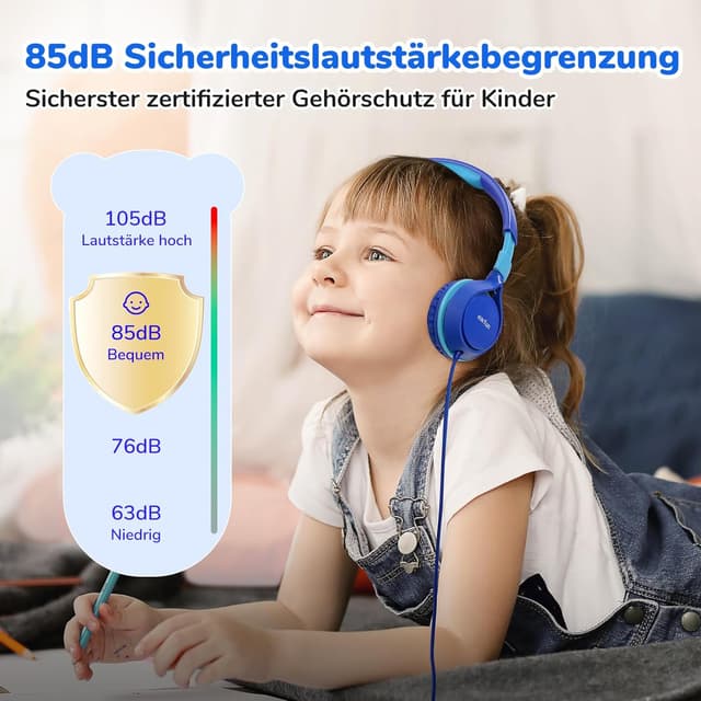 Detalle 2 de EarFun Kinderkopfhörer 85 dB Lautstopp, faltbar