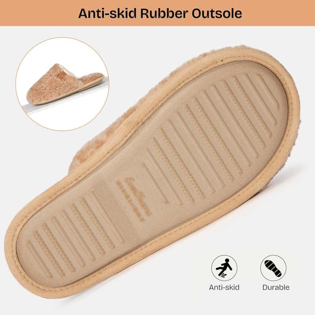 Detalle 2 de EverFoams Cosy Alpine shearling slippers memory foam