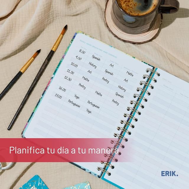 Detalle 1 de Agenda escolar 2025-2026 Grupo Erik Frida Kahlo A5 Semana Vista de curso 2025-2026