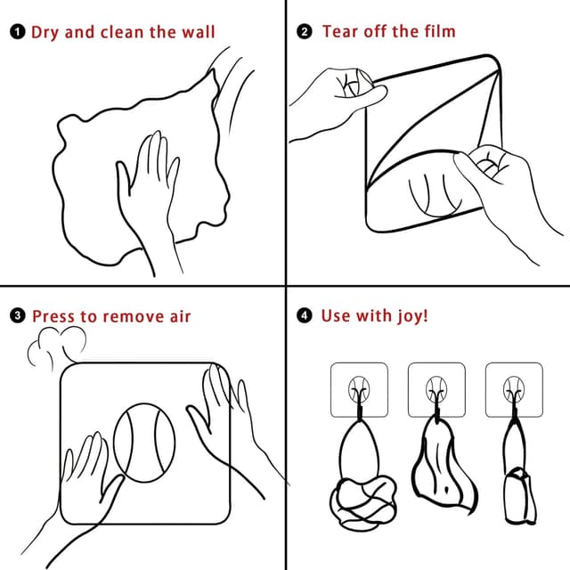 Detalle 2 de Latoxcaa Heavy Duty Adhesive Wall Hooks (Transparent) – Hold up to 22lb, Waterproof, Reusable (30 pack)