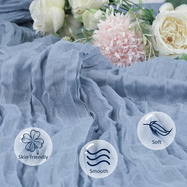 Thumbnail 3 de 12 Pack Dusty Blue Table Runner 35 x 120 Inch