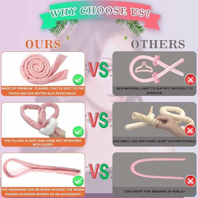 Detalle 2 de Heatless boucles Boucle sans chaleur