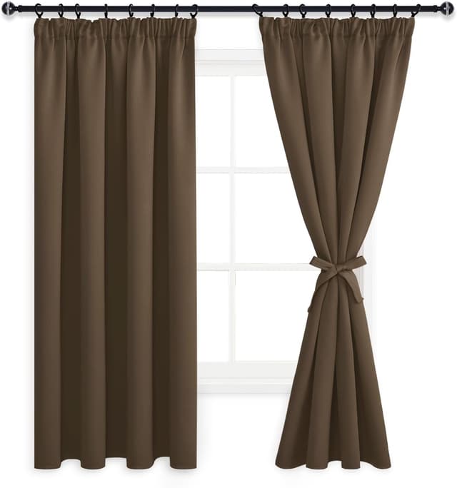 Thumbnail 6 de DWCN Verdunkelungsvorhänge Schwarz 183x117 2er Set