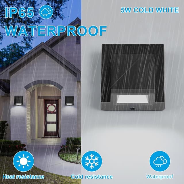 Detalle de Tealight Tealight Applique da Parete Esterno LED 2 Pezzi IP65 5W 6500K