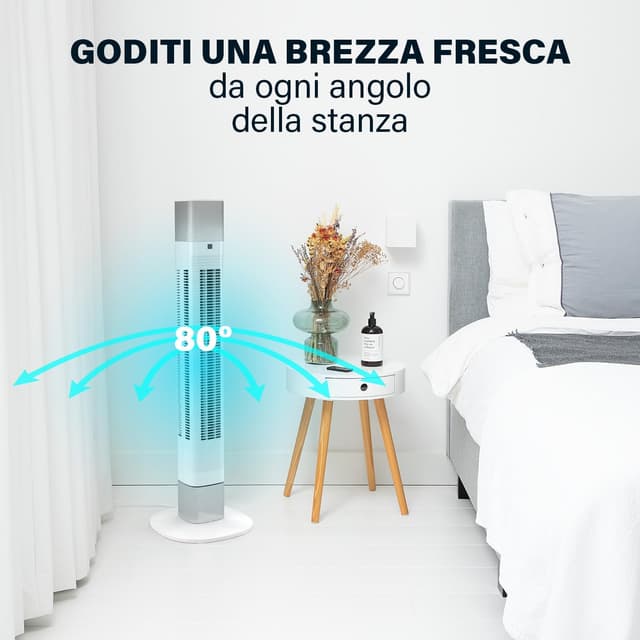 Thumbnail 6 de Princess ventilatore a colonna silenziosa bianco da 103 cm: 3 modalità, 3 velocità e oscillazione