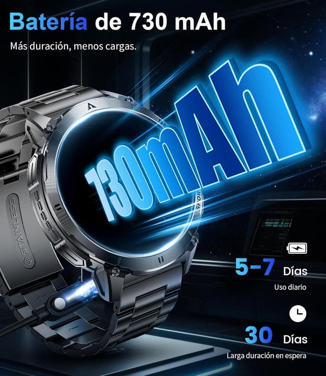 Detalle de LIGE Reloj Inteligente Hombre con Linterna y GPS 🌟