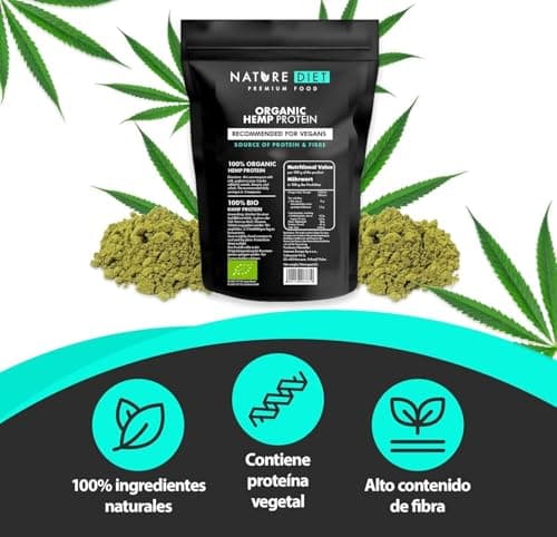 Thumbnail 2 de Nature Diet Proteína de Cáñamo Orgánica 🌱 500g Ecológica, Vegana