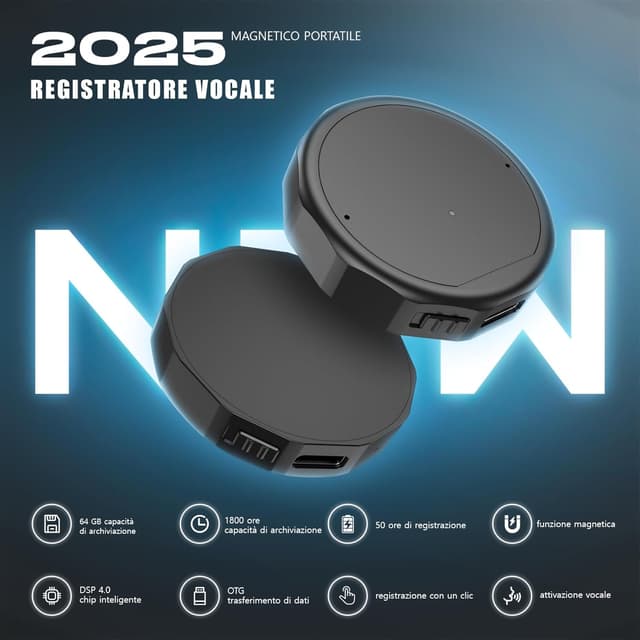 Thumbnail 1 de NekSide Mini Registratore 64 GB 🎙
