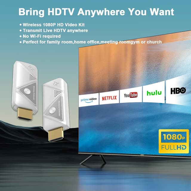 Thumbnail 3 de Wireless HDMI Transmitter and Receiver HDMI kabelloser Extender für Laptop 5G