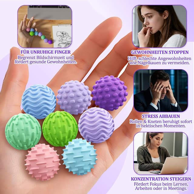 Detalle de Magnetische Fidget Toys mit Silikon, 8 Kugeln