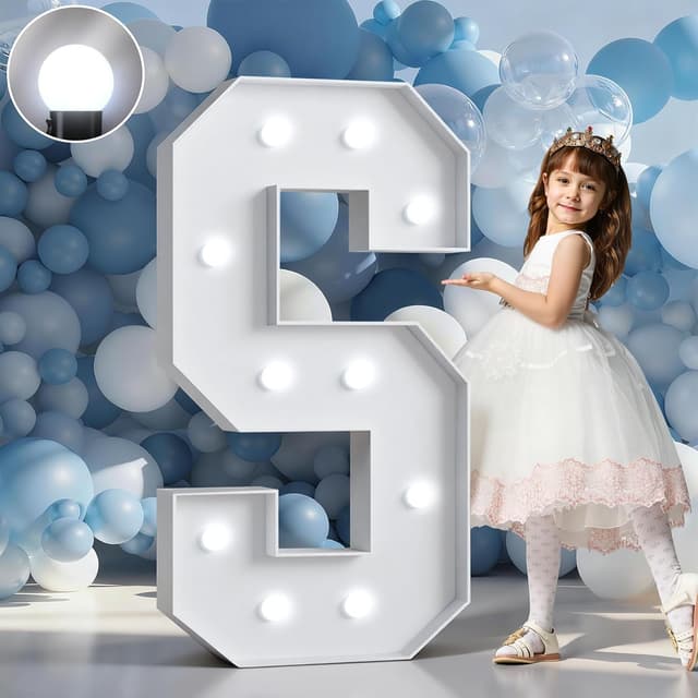 4-Foot Tall Light-Up Marquee Letters (Mr and Mrs) White Foam Board Sign for Wedding & Engagement Photos