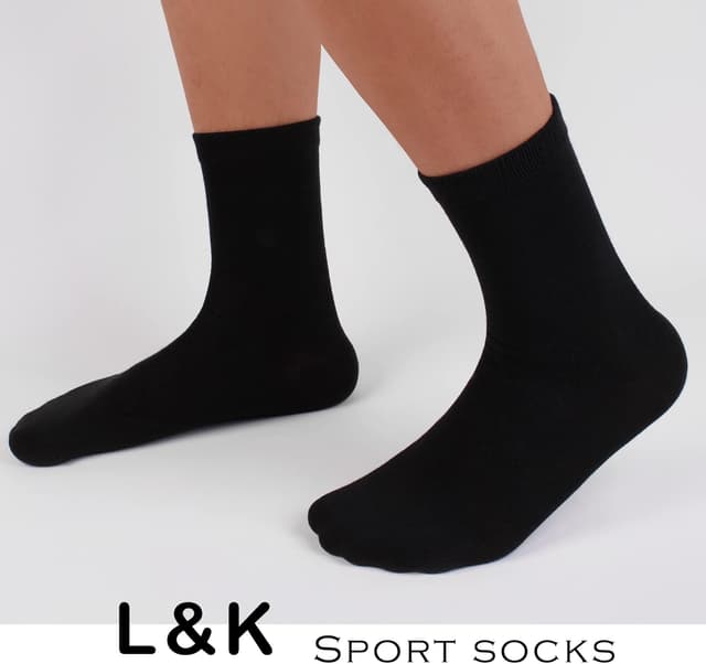 Detalle 2 de L&K-II 10/12 : chaussettes d’hiver enfant en coton (pack de 12 paires) motifs fusée Dino 2816