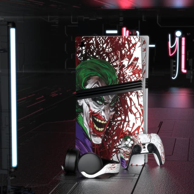 Detalle de Playvital Full Set Skin Stickers for PS5 Pro (Digital & Disc) – Vinyl decal wrap set for console, controller & accessories