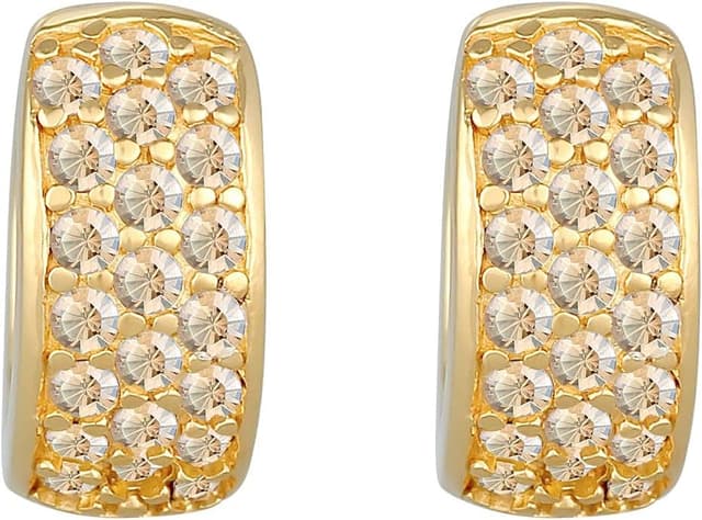 Thumbnail 6 de Elli Creolen Elegant mit Kristallen rosé