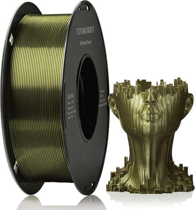 Detalle de TINMORRY Silk PLA filament 1.75mm 1kg (silky shiny bronze) for FDM 3D printers