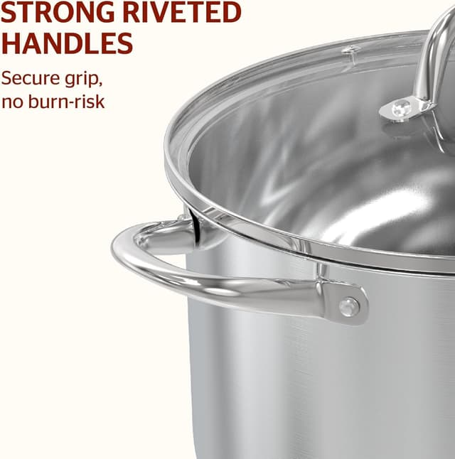 Thumbnail 5 de SUNHOUSE Stainless Steel Stock Pot 7 Quart