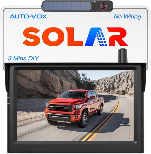 Detalle de AUTO-VOX Solar Wireless Backup Camera System with 5-Inch 1080P HD Monitor