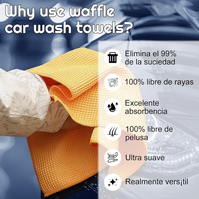 Detalle de YAGE Microfiber Cleaning Cloths 40x40cm (Pack of 3) – multicolour reusable, washable and lint-free