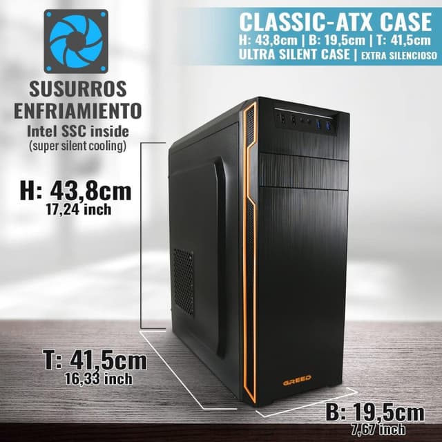 Detalle de GREED Basic 7 Intel Core i5-6500 — 240 GB SSD 🖥