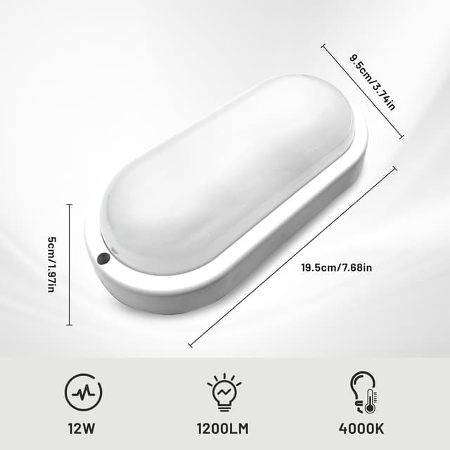 Thumbnail 1 de SUPTIDY 12W LED Kellerlampe IP54