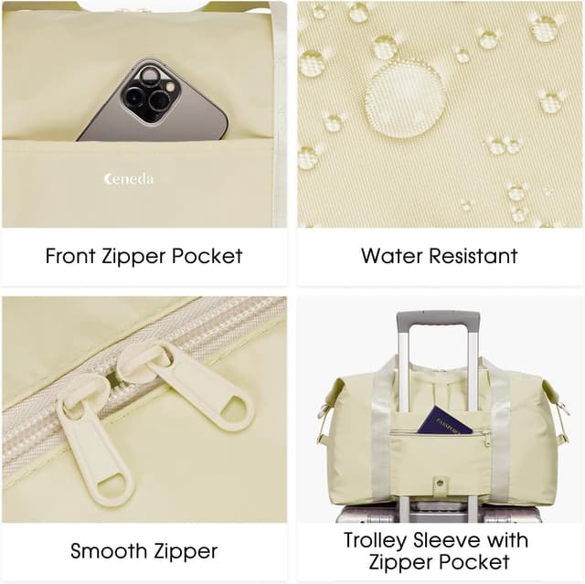 Detalle 1 de Ceneda Easyjet Cabin Bag 45x36x20 Foldable 30L Travel Duffel (Beige) with Detachable Shoulder Strap